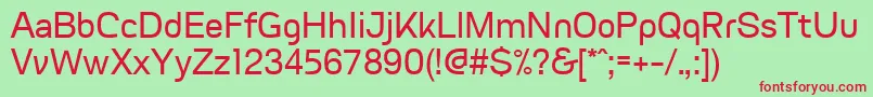 FvgranadaRegularWebfont Font – Red Fonts on Green Background