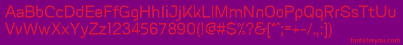 FvgranadaRegularWebfont Font – Red Fonts on Purple Background