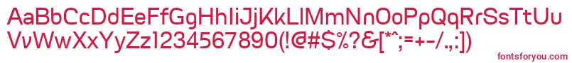 FvgranadaRegularWebfont Font – Red Fonts on White Background