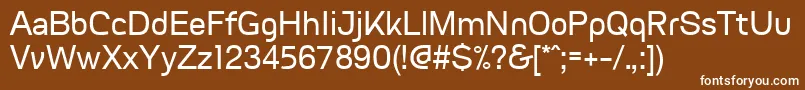 フォントFvgranadaRegularWebfont – 茶色の背景に白い文字