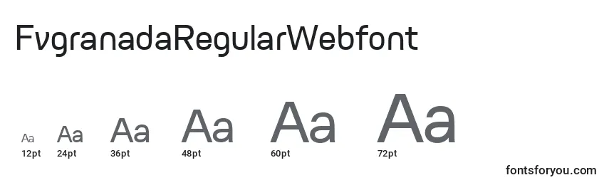 FvgranadaRegularWebfont Font Sizes