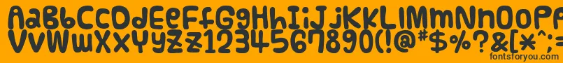 Funnier Font – Black Fonts on Orange Background