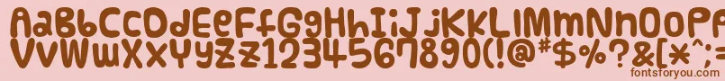 Funnier Font – Brown Fonts on Pink Background