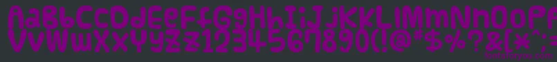 フォントFunnier – 黒い背景に紫のフォント