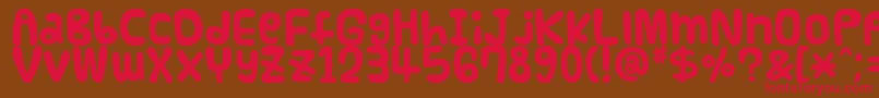Funnier Font – Red Fonts on Brown Background