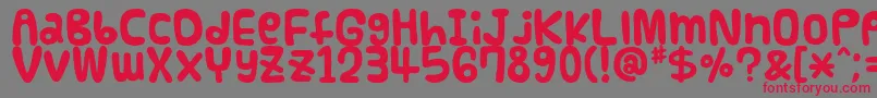 Funnier Font – Red Fonts on Gray Background