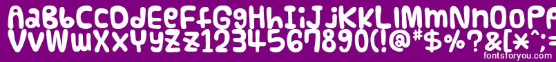 Funnier Font – White Fonts on Purple Background