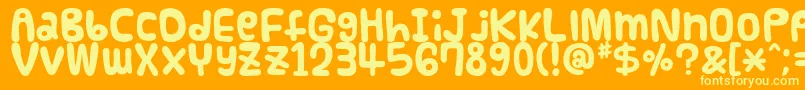 Lisätietoja Funnier-fontista Funnier-fontti – keltaiset fontit oranssilla taustalla
