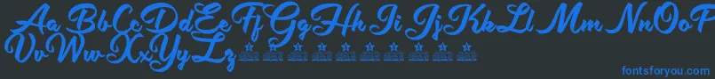 ShityChatsPersonalUse Font – Blue Fonts on Black Background