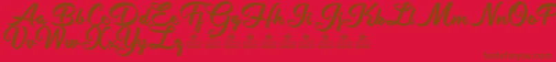 fuente ShityChatsPersonalUse – Fuentes Marrones Sobre Fondo Rojo