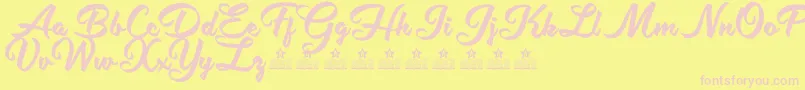 More about ShityChatsPersonalUse Font ShityChatsPersonalUse Font – Pink Fonts on Yellow Background