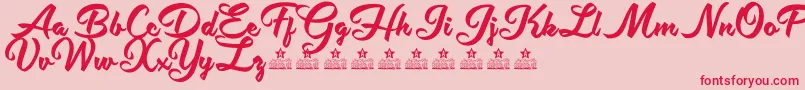 ShityChatsPersonalUse-Schriftart – Rote Schriften auf rosa Hintergrund