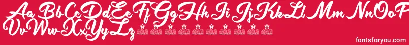 ShityChatsPersonalUse Font – White Fonts on Red Background