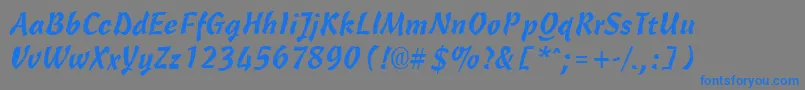 CassiaRegular Font – Blue Fonts on Gray Background