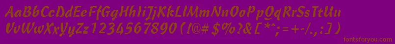 En savoir plus sur la police CassiaRegular Police CassiaRegular – polices brunes sur fond violet