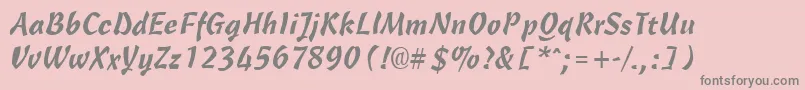 CassiaRegular Font – Gray Fonts on Pink Background