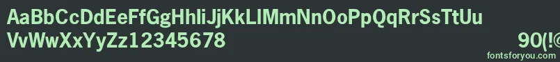 Czcionka NewsGothicBold – zielone czcionki na czarnym tle