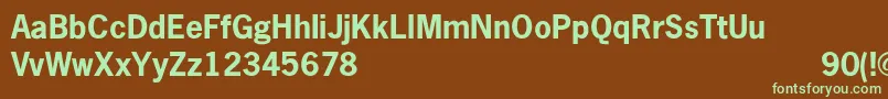 fuente NewsGothicBold – Fuentes Verdes Sobre Fondo Marrón