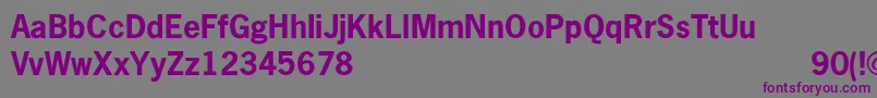 Шрифт NewsGothicBold – фиолетовые шрифты на сером фоне