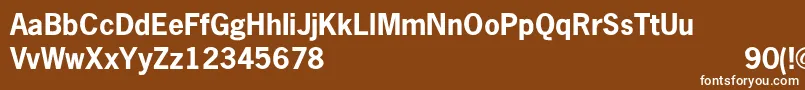 Шрифт NewsGothicBold – белые шрифты на коричневом фоне