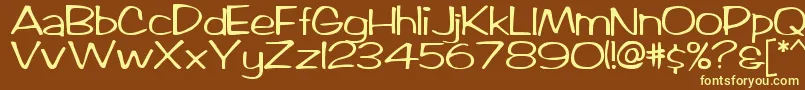 Amazona Font – Yellow Fonts on Brown Background