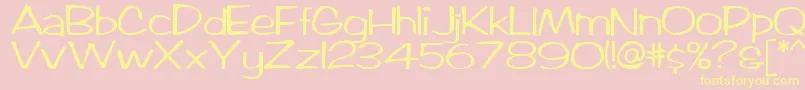 Amazona Font – Yellow Fonts on Pink Background