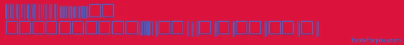 フォントUpcp72xtt – 赤い背景に青い文字