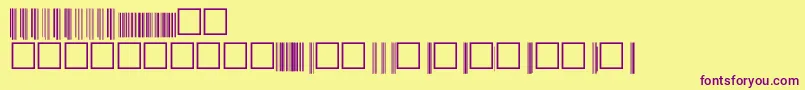 Upcp72xtt Font – Purple Fonts on Yellow Background