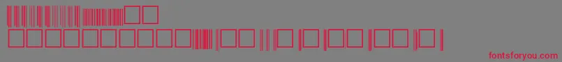 フォントUpcp72xtt – 赤い文字の灰色の背景