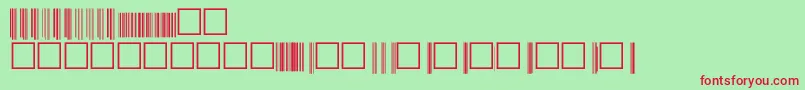 Upcp72xtt-Schriftart – Rote Schriften auf grünem Hintergrund