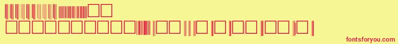 Upcp72xtt Font – Red Fonts on Yellow Background