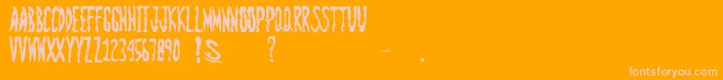 GomariceZombieShooting-Schriftart – Rosa Schriften auf orangefarbenem Hintergrund