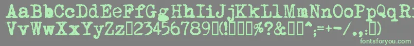 Шрифт MomsTypewriter – зелёные шрифты на сером фоне
