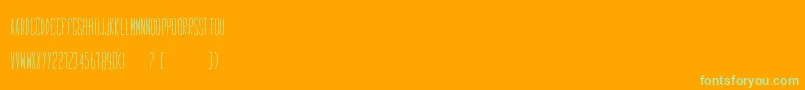 フォントFontFirst – オレンジの背景に緑のフォント