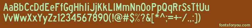 Шрифт Traffic20 – зелёные шрифты на коричневом фоне