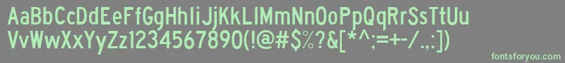 フォントTraffic20 – 灰色の背景に緑のフォント