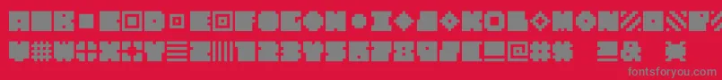 Qube Font – Gray Fonts on Red Background