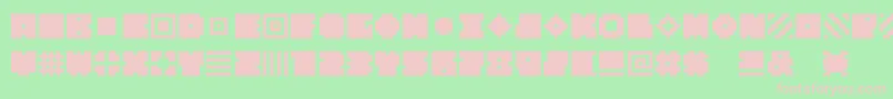 Qube Font – Pink Fonts on Green Background