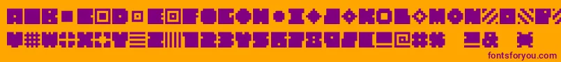 Qube Font – Purple Fonts on Orange Background