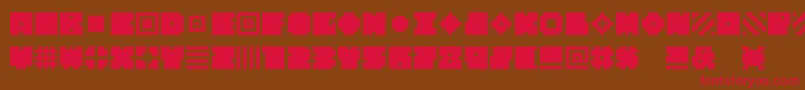 Qube Font – Red Fonts on Brown Background