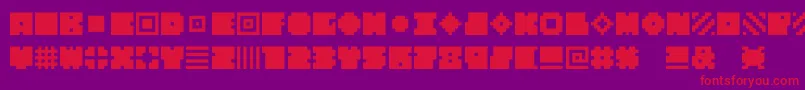 Qube Font – Red Fonts on Purple Background