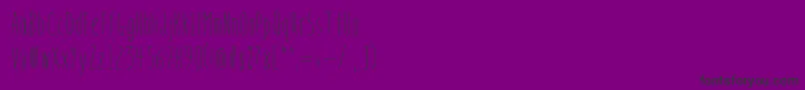 BookendsBookendswithaccents-Schriftart – Schwarze Schriften auf violettem Hintergrund