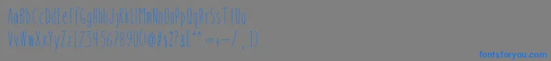 Saiba mais sobre a fonte BookendsBookendswithaccents Fonte BookendsBookendswithaccents – fontes azuis em um fundo cinza