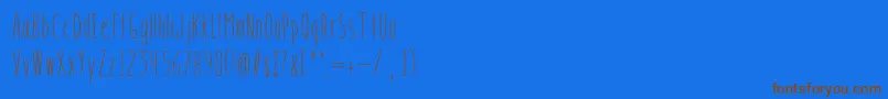 フォントBookendsBookendswithaccents – 茶色の文字が青い背景にあります。