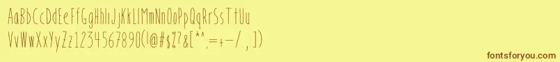 BookendsBookendswithaccents Font – Brown Fonts on Yellow Background