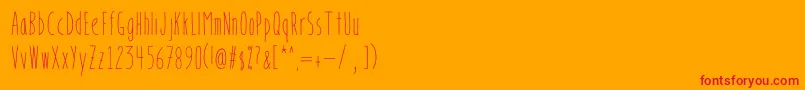 BookendsBookendswithaccents Font – Red Fonts on Orange Background