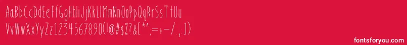 BookendsBookendswithaccents Font – White Fonts on Red Background