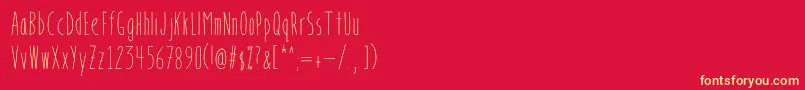 BookendsBookendswithaccents Font – Yellow Fonts on Red Background