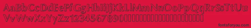 Maximum Font – Black Fonts on Red Background