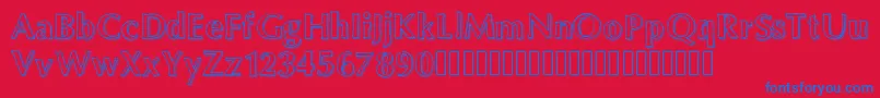 Maximum Font – Blue Fonts on Red Background